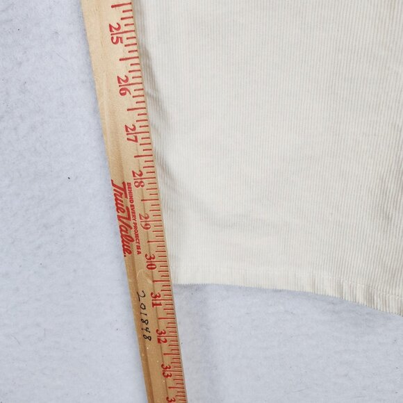 Coldwater Creek Pants Womens 10 Cream Corduroy Straight Leg Stretch Casual - Picture 5 of 11